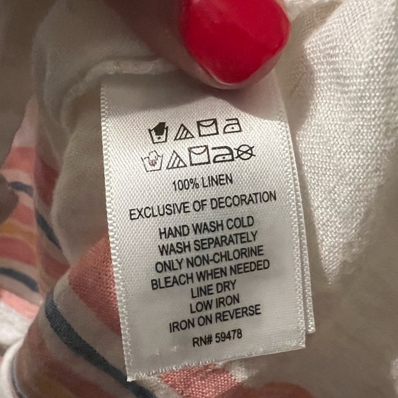 Antibes Blanc 100% linen top size XL - Picture 9 of 9